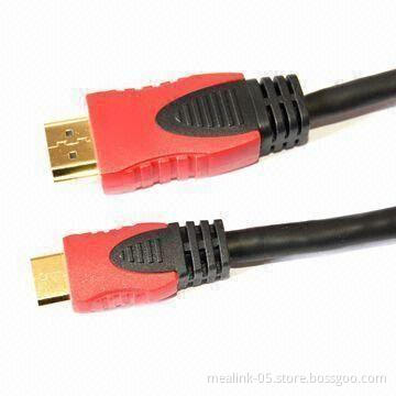 Mini HDMI to HDMI Cable with Gold Plated Connectors, Voltage of 300V DC, RoHS Standard